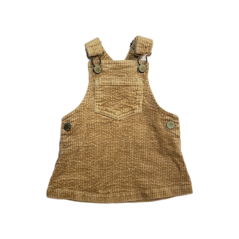 Next 3-6m Baby Girl Tan Corduroy Jumper Overalls Dress